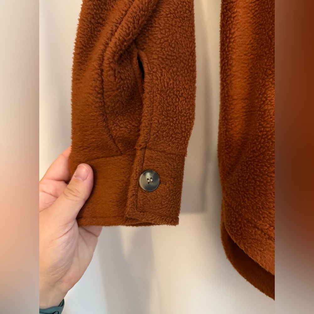 Altar'd State Rust Colored Fuzzy Shacket - image 4